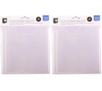 Vaessen Creative 600203-0028 Bolsillos de Almacenamiento Transparentes para Organizar y Almacenar Carpetas de Embossing, Plantillas de Corte, Adornos y Otros Suministros de Manualidades, 20 cm x 20 cm