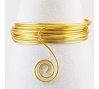 Vaessen Creative Alambre de Aluminio para Manualidades 15 m x 0,8 mm Light Gold (Dorado) - Alambre Flexible Metálico para Bisutería y Arreglos Florales