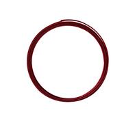 Vaessen Creative Alambre de Aluminio para Manualidades Plano y Embossed 5 m x 1 mm x 5 mm Red (Rojo) - Alambre Flexible Metálico para Bisutería, Arreglos Florales y Manualidades