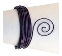 Vaessen Creative Alambre de Aluminio para Manualidades Redondo 5 m x 2 mm Aubergine (Morado) - Alambre Flexible Metálico para Bisutería, Arreglos Florales y Manualidades