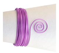 Vaessen Creative Alambre de Aluminio para Manualidades Redondo 5 m x 2 mm Lavender (Morado) - Alambre Flexible Metálico para Bisutería, Arreglos Florales y Manualidades