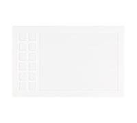 Vaessen Creative Alfombrilla Mixed Media Mat 44 x 28 cm Blanco-Tapete Silicona Resistente al Agua con 12 Compartimentos-para Manualidades, Pintar, Tarjetería y Scrapbooking, 44x28cm
