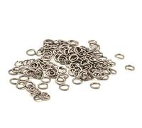 Vaessen Creative ALU Deco Anillas de Aluminio para Manualidades, Gris (Anthracite), 10 mm