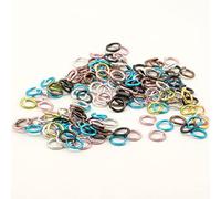 Vaessen Creative ALU Deco Anillas de Aluminio para Manualidades, Multicolor, 10 mm