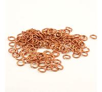 Vaessen Creative ALU Deco Anillas de Aluminio para Manualidades, Naranja (Orange Copper), 10 mm