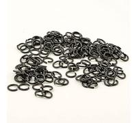 Vaessen Creative ALU Deco Anillas de Aluminio para Manualidades, Negro (Black), 10 mm