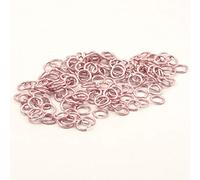 Vaessen Creative ALU Deco Anillas de Aluminio para Manualidades, Rosa (Rose), 10 mm