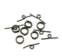 Vaessen Creative ALU Deco Toggle Clasp x6 Black,