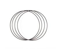 Vaessen Creative Anillos de Metal para Manualidades, Negro, 4 Piezas, 25 cm x 3 mm, Aro Atrapasueños, Anillo de Guirnalda para Tapiz de Macramé, Ganchillo, Decoraciones Nupciales y Más