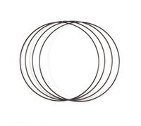Vaessen Creative Anillos de Metal para Manualidades, Negro, 4 Piezas, 30 cm x 3 mm, Aro Atrapasueños, Anillo de Guirnalda para Tapiz de Macramé, Ganchillo, Decoraciones Nupciales y Más