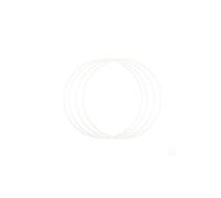 Vaessen Creative Aro de Metal Círculo Ø 20 cm x 3 mm-Anillo Metalico Blanco para Atrapasueños, Manualidades y Macramé-4 Unidades, 20 x 20 x 0,03 cm