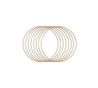 Vaessen Creative Aro de Metal Círculo Ø 20 cm x 3 mm-Anillo Metalico Dorado Atrapasueños, Manualidades y Macramé-8 Unidades, Oro Antiguo, 20 cm