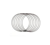 Vaessen Creative Aro de Metal Círculo Ø 20 cm x 3 mm-Anillo Metalico Negro para Atrapasueños, Manualidades y Macramé-8 Unidades, 20 cm