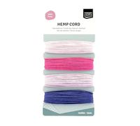 Vaessen Creative Assortment Cord, Hemp, Purple/Pink, 4 x 10 m