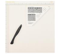 Vaessen Creative Base para Marcar Score Easy Inches Scoring Board para Crear Tarjetas y para Hacer Manualidades con Papel con Plegadera de Hueso y Guías de Medición, Blanco, 12" x 12"