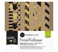 Vaessen Creative Block De Papeles, 24 Hojas, Multicolor, 12 x 12
