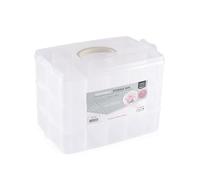 Vaessen Creative Plastic Organiser Box with 3 Layers, 24 Compartment Storage Box for Storing and Organising Arts and Crafts Supplies, Sewing and Jewelry