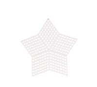Vaessen Creative Cañamazo Plástico, Forma de Estrella, 7 CT, Hojas de Malla Flexible para Manualidades, Bordado y Punto de Cruz, 10 Unidades, Transparente, ø8cm or 3.1"