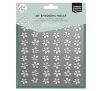 Vaessen Creative Carpeta de Embossing 3D - Flores (Bloom) 15 x 15 cm - Materiales para Relieve en Tarjetas de Cumpleaños, Scrapbooking, DIY y Manualidades