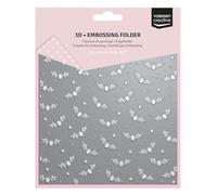 Vaessen Creative Carpeta de Embossing 3D-Murciélagos 15 x 15 cm-Materiales para Relieve en Tarjetas, Scrapbooking, Otoño, Halloween, DIY y Manualidades, Transparent, 15 x 15cm