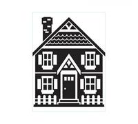 Vaessen Creative Carpeta de Embossing Casa 14,6 x 10,7 cm - Plantilla de Repujado para Tarjetería, Scrapbooking, Journaling - Reutilizable, Resultados Precisos, Para Máquinas de Troquelado