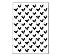 Vaessen Creative Carpeta de Embossing Corazones, Multicolor, A6