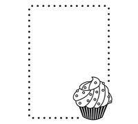 Vaessen Creative Carpeta de Embossing Cupcake 14,6 x 10,7 cm - Plantilla de Repujado para Tarjetería, Scrapbooking, Journaling - Reutilizable, Resultados Precisos, Para Máquinas de Troquelado