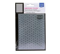 Vaessen Creative Carpeta de Embossing, Estrellas 14,6 x 10,8 x 0,5 cm, 1 pieza, para Tarjetas de Cumpleaños, Tarjetas de Nacimiento, Tarjetas de Navidad y Manualidades con Papel
