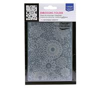 Vaessen Creative Carpeta de Embossing, Frenesí de Flores 14,6 x 10,8 x 0,5 cm, 1 pieza, para Tarjetas de Cumpleaños, Tarjetas de Nacimiento, Tarjetas de Navidad y Manualidades con Papel