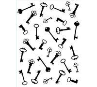 Vaessen Creative Carpeta de Embossing Llave Antigua 14,6 x 10,7 cm - Plantilla de Repujado para Tarjetería, Scrapbooking, Journaling - Reutilizable, Resultados Precisos, Para Máquinas de Troquelado