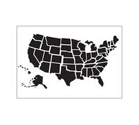 Vaessen Creative Carpeta de Embossing Mapa de Estados Unidos 14,6 x 10,7 cm - Plantilla de Repujado para Tarjetería, Scrapbooking, Journaling - Reutilizable, Precisos, Para Máquinas de Troquelado