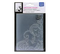 Vaessen Creative Carpeta de Embossing, Mariposa 14,6 x 10,8 x 0,5 cm, 1 pieza, para Tarjetas de Cumpleaños, Tarjetas de Nacimiento, Tarjetas de Navidad y Manualidades con Papel