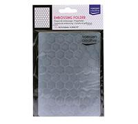 Vaessen Creative Carpeta de Embossing, Nido de Abeja 14,6 x 10,8 x 0,5 cm, 1 pieza, para Tarjetas de Cumpleaños, Tarjetas de Nacimiento, Tarjetas de Navidad y Manualidades con Papel