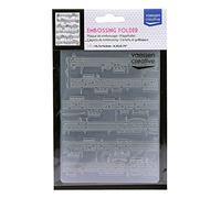 Vaessen Creative Carpeta de Embossing, Partituras 14,6 x 10,8 x 0,5 cm, 1 pieza, para Tarjetas de Cumpleaños, Tarjetas de Nacimiento, Tarjetas de Navidad y Manualidades con Papel