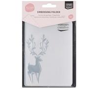 Vaessen Creative Carpeta de Embossing Reno 14,6 x 10,7 cm - Plantilla de Repujado para Tarjetería, Scrapbooking, Journaling - Reutilizable, Resultados Precisos, Para Máquinas de Troquelado