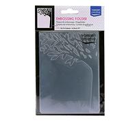 Vaessen Creative Carpeta de Embossing, Tronco de árbol 14,6 x 10,8 x 0,5 cm, 1 pieza, para Tarjetas de Cumpleaños, Tarjetas de Nacimiento, Tarjetas de Navidad y Manualidades con Papel