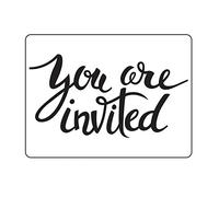 Vaessen Creative Carpeta de Embossing You Are Invited 14,6 x 10,7 cm - Plantilla de Repujado para Tarjetería, Scrapbooking, Journaling - Reutilizable, Resultados Precisos, Para Máquinas de Troquelado