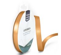 Vaessen Creative Cinta de satén, marrón Claro, 9 mm x 10 m, Brillo Elegante para Hacer Tarjetas, álbumes de Recortes, Envolver Regalos y Otros proyectos de Manualidades, Bronce