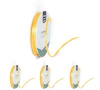 Vaessen Creative Cinta de raso 3 mm x 10 m, color amarillo dorado, cinta decorativa, cintas para manualidades, cintas de tela para bodas, bautizos y regalos de cumpleaños (Paquete de 4)