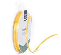 Vaessen Creative Cinta de raso 3 mm x 10 m, color amarillo dorado, cinta decorativa, cintas para manualidades, cintas de tela para bodas, bautizos y regalos de cumpleaños