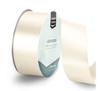 Vaessen Creative Cinta de Raso Blanco Antiguo - 20 m x 38 mm - para Lazos, Regalos, Decoraciones, Boda, Atrapasueños y más Manualidades