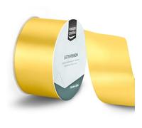 Vaessen Creative Cinta de Raso Oro Amarillo - 20 m x 50 mm - para Lazos, Regalos, Decoraciones, Boda, Atrapasueños y más Manualidades