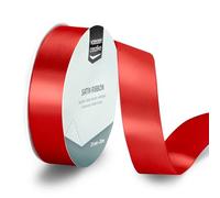 Vaessen Creative Cinta de Raso Rojo - 20 m x 25 mm - para Lazos, Regalos, Decoraciones, Boda, Atrapasueños y más Manualidades