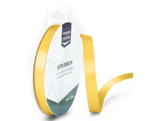 Vaessen Creative Cinta de satén, oro amarillo, 9 mm x 10 m, brillo de doble cara para hacer tarjetas, álbumes de recortes, envolver regalos y otros proyectos de manualidades, 301002-2020