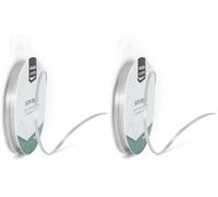 Vaessen Creative Cinta Satinada, 3mm x 10m, Brillo Elegante para Crear Tarjetas, Scrapbooks, Envoltorios de Regalos y Otros Proyectos de Manualidades, Plata, Plateado, 10 (Paquete de 2)