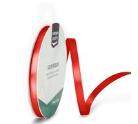 Vaessen Creative Cinta Satinada, 6mm x 10m, Brillo Elegante para Crear Tarjetas, Scrapbooks, Envoltorios de Regalos y Otros Proyectos de Manualidades Rojo amapola