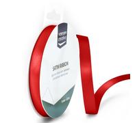 Vaessen Creative Cinta Satinada, 9mm x 10m, Brillo Elegante para Crear Tarjetas, Scrapbooks, Envoltorios de Regalos y Otros Proyectos de Manualidades Rojo amapola