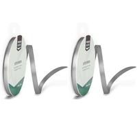 Vaessen Creative Cinta Satinada, Fabric, Plata, 6mm, 10 (Paquete de 2)