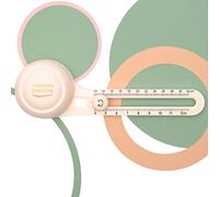 Vaessen Creative Cortador de Círculos - Ø 10 a Ø 32 cm y 3 Cuchillas de Repuesto - Cutter Circular para Manualidades, Papel y Scrapbooking, Marfil