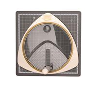 Vaessen Creative Cortador de Círculos y Alfombrilla de Corte Autoadhesiva - Ø 2,5 a Ø 15 cm y 3 Cuchillas de Repuesto - Cutter Circular y Tapete para Manualidades, Papel y Scrapbooking, Marfil